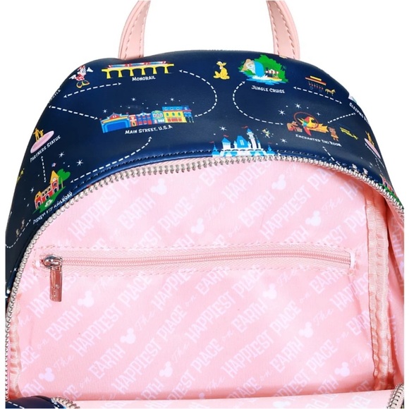 Loungefly Disneyland 65th Anniversary Map Backpack - Picture 4 of 9